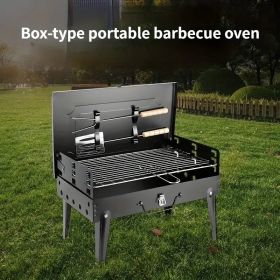 1pcs box home outdoor folding grill portable multifunctional camping barbecue grill, comes with tools, easy to use, suitable for outdoor camping 1pcs box home outdoor folding grill portable multifunctional camping barbecue grill, comes with tools, easy to use, suitable for outdoor camping